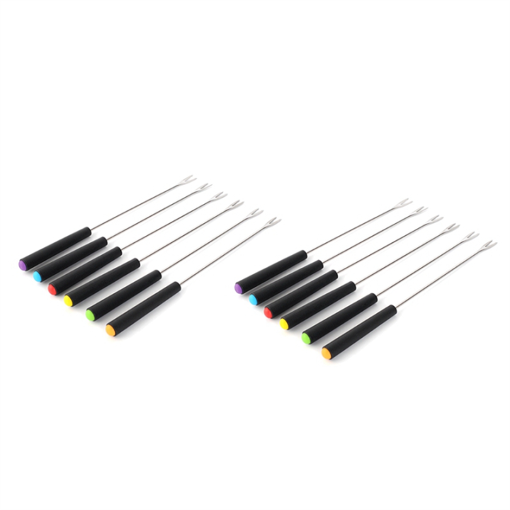 Stainless Steel Fondue Forks, Long Forks Cheese Fondue Forks