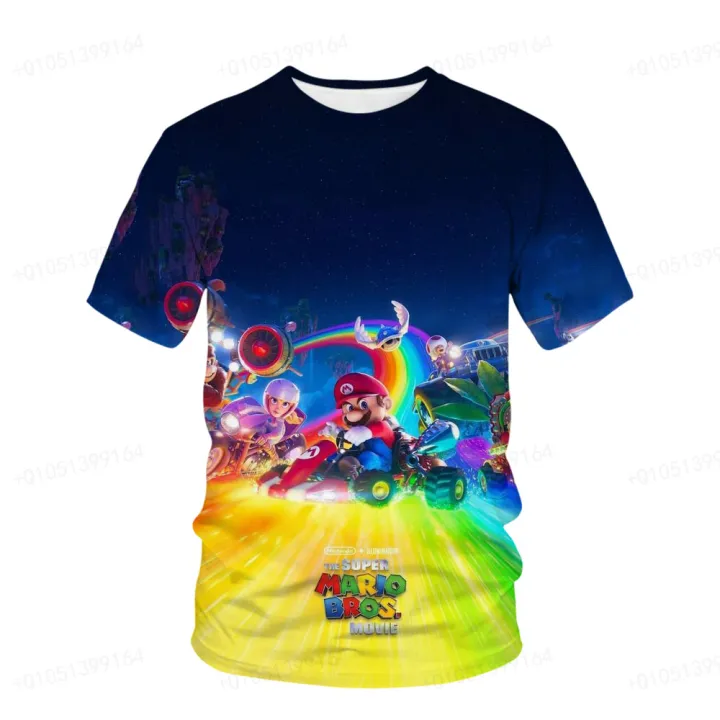 2023%20Super%20Mario%20Game%203d%20Printed%20Summer%20Short%20Sleeve%20Couples%20Men%20And%20Women%20Children%20Adult%20Fashion%20Crewneck%20Drop%20Shoulder%20T-Shirt%20-%20Image%206