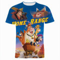 Disney T-Shirts Home On The Range Cartoon Anime 3D Print Streetwear Men Women Fashion Oversized T Shirt Kids Tees Tops Clothing. 