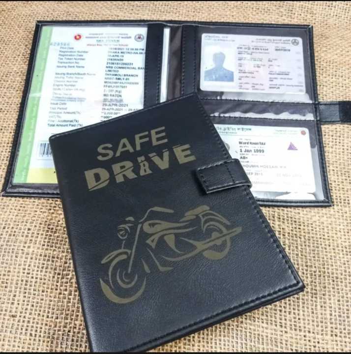 Keep Car Paper Safe, Use License Pouch Bag! Car + Bike Documents Holder.
