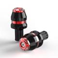 Universal Motorcycle 7/8" Handle Bar Grips End Slider Cap or gutli - Black & Red. 