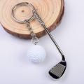 Metal Golf Club ball keychain for Car bike motor cycle Key Chain Key Ring Holder Pendants Gift.