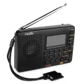 TIVDIO V-115 FM/AM/SW Radio Multiband Radio Receiver REC Recorder Bass Sound MP3 Player Speakers with Sleep Timer Black - intl. 