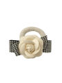 Camellia after the rain ~ Houndstooth small fragrance autumn and winter hairpin on the back of the head for women with big BB clip bangs clip large intestine hair tie.