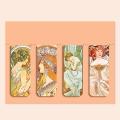 【Fashion】Bookmark Set 4 Creative World Famous Paintings Van Gogh Retro Literature And Art Bookbinder.