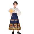 Ma Mian Skirt Girl's Sports Games Hanfu, Traditional Culture, Chinese Recitation, Chorus Performance Clothing Set, Ancient Style Tang Costume.