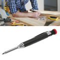 Mechanical Carpenter Pencil, Non Loose Extended Tip Incisive Solid Refill Portable Long Nose Deep Hole Carpenter Pencil with Sharpener for Drawing Work. 
