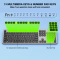 CK340 Scissor Feet Silent Keyboard 104 Keys Rechargeable Office Keyboard Bluetooth Wireless Keyboard.