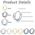 1 Pair Stainless Steel Double Spiral Nose Hoop Ring Silver Color Spiral Nose Hoop Set for Women Men Nostril Piercing Jewelry. 