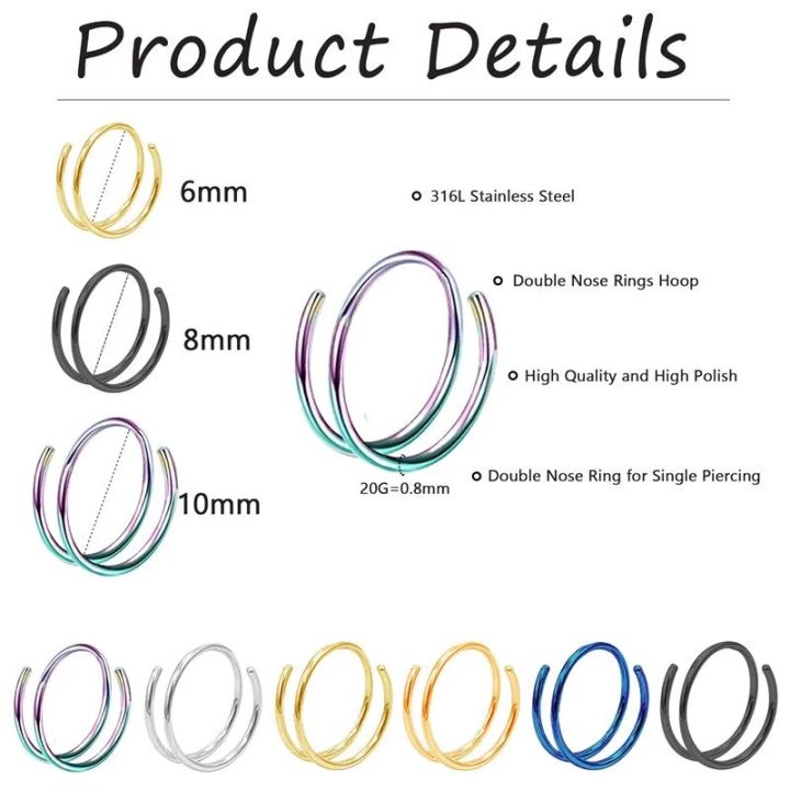 1%20Pair%20Stainless%20Steel%20Double%20Spiral%20Nose%20Hoop%20Ring%20Silver%20Color%20Spiral%20Nose%20Hoop%20Set%20for%20Women%20Men%20Nostril%20Piercing%20Jewelry%20-%20Image%204