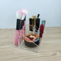 Large Perfume Bottle Organizer Durable Clear Makeup Organizer with Grids Cosmetic Storage Box for Lipstick Eyeliner Brushes.