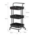 4 Layer Moving Rack Kitchen Storage Shelf Wall Cabinets Home Bedroom Bathroom Organizer Trolley. 