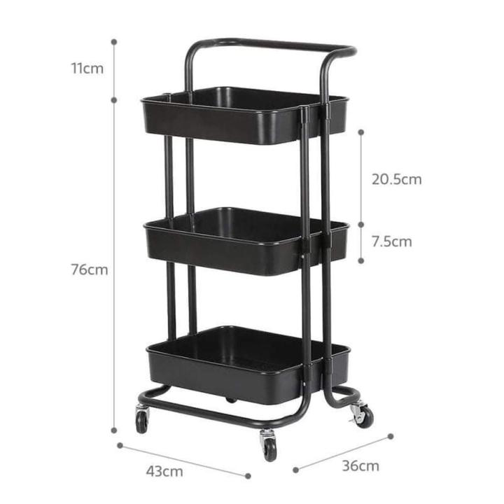 4 Layer Moving Rack Kitchen Storage Shelf Wall Cabinets Home Bedroom Bathroom Organizer Trolley