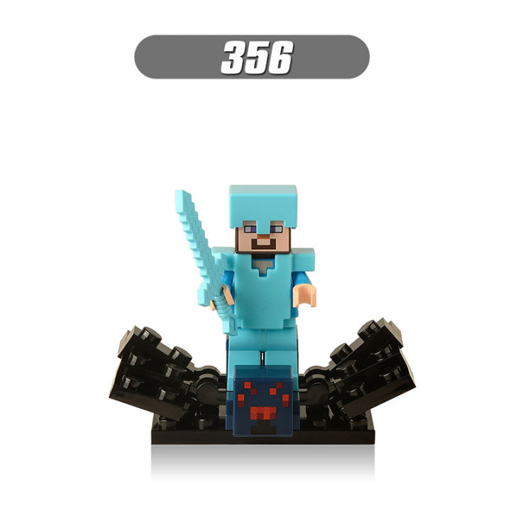 8pcs/set%20Minecraft%20Figures%20Building%20Steve%20Alex%20Wither%20skeleton%20Zombie%20Blocks%20Bricks%20For%20Children%20Gift%20Toys%20X0127%20-%20Image%205