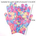 1Pair Garden Gloves Floral Gardening Gloves Women Non-Slip Working Gloves With Palm-Coated For Yard Cleaning Planting Working. 