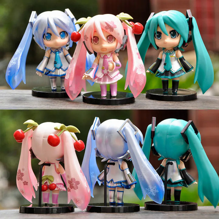 Anime New Hatsune Miku Figure Mini Character Ornaments Kawai Pink Green  Hatsune Home desk Decoration Adult Toy kid Birth. Daily Gift | Daraz.com.bd
