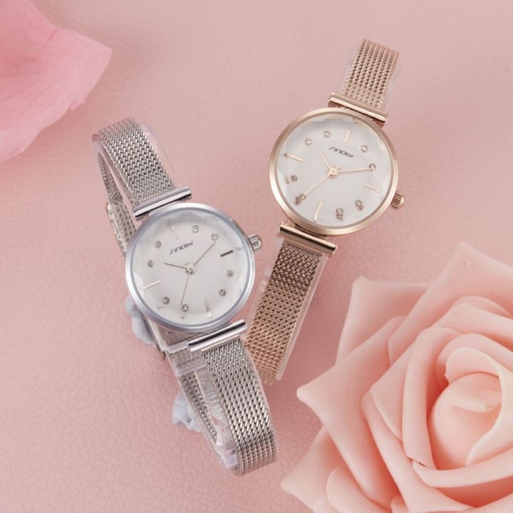 SINOBI%20Fashion%20Luxury%20Women's%20Watches%20Golden%20Stainless%20Steel%20Small%20Dial%20Bracelet%20Mesh%20Quartz%20Watch%20Ladies%20Wristwatch%20muje%20-%20Image%207