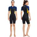 1.5mm Neoprene Wetsuit Diving Women One-piece Short Sleeve Jump Suit Surfing Swimsuit Snorkel Swimwear Beach Clothes.