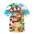 2023 New 3d Animated Super Mario Print Children Adult Same T-Shirt Popular Clothing Casual T-Shirt Breathable Summer Top.