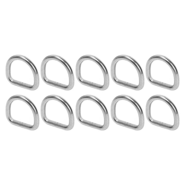 Hardware D Buckle Ring, Sturdy 10 PCS 316 Stainless Steel D Ring Slippy Surface for Surfboard