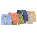 Elegantstunning Summer Kids Cotton Shorts Casual Loose Solid Color Short Pants For Boys Girls 3-8 Years Old.
