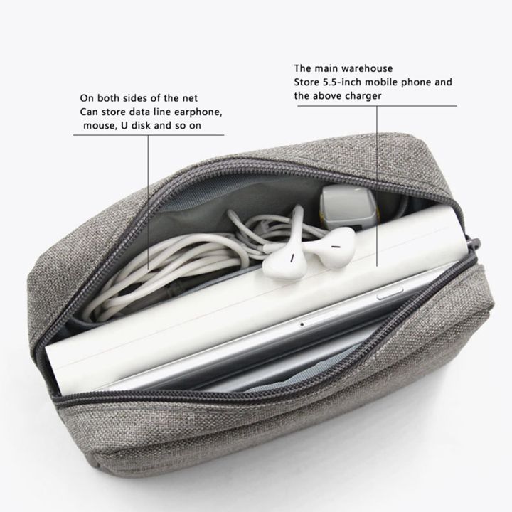 2PCS%20Storage%20Bag%20Multifunctional%20Storage%20Bag%20for%20Laptop%20Adapter%20Bank%20Data%20Cable%20Charger,%20Black%20&%20Gray%20-%20Image%205