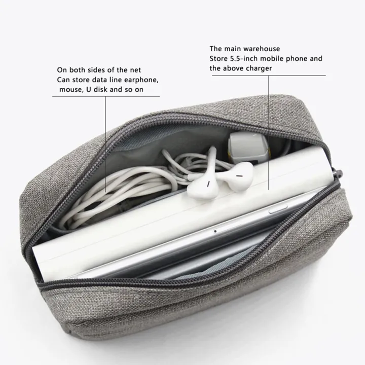 2PCS%20Storage%20Bag%20Multifunctional%20Storage%20Bag%20for%20Laptop%20Adapter%20Bank%20Data%20Cable%20Charger,%20Black%20&%20Gray%20-%20Image%205