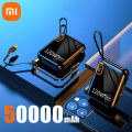 Xiaomi 120W 50000mAh Portable Power Bank High Capacity Cable Two-way Fast Charging Mini Powerbank for iPhone Samsung New.