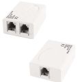 Adsl Broadband Phone Line Splitter Filter Rj11 Rj45 Adapter White New.