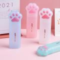 Stylish Stationery Case Portable Plastic Pen Box Ruler Pencil Container Cute Adorable Stationery Holder Office Supplies. 