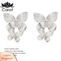 Carat Butterfly Hook Earrings Delicate Decorative Fashion Earrings. 