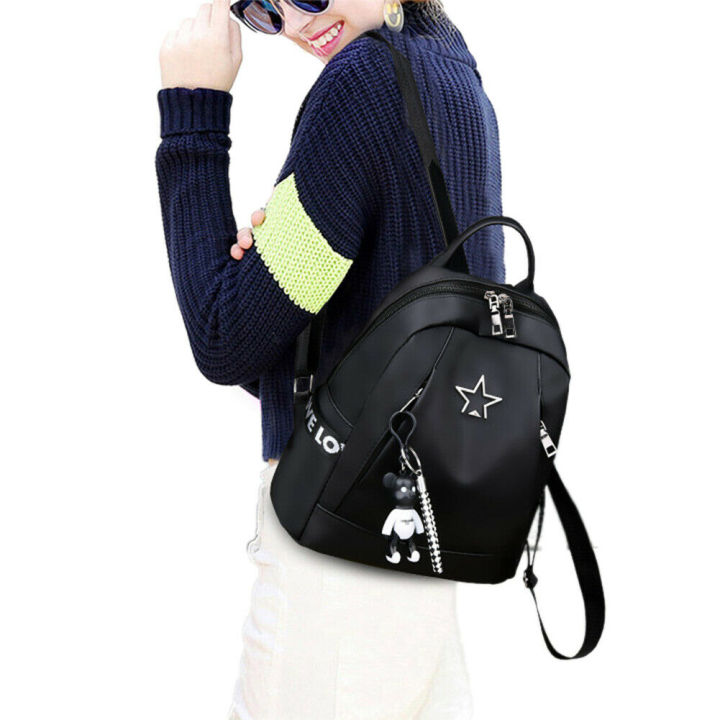 Women%20Small%20Backpack%20Travel%20Nylon%20Handbag%20Shoulder%20Bag%20Black%20Gifts%20Fashion%20-%20Image%205