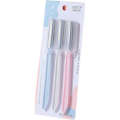 LMLTOP 3pcs Stainless Steel Eyebrow Razor Set High Quality Face Razors Eyebrow.