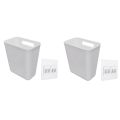 2PCS Multifunctional Portable Office Cabinet Door Desk Wall Mounted Storage Box Bathroom Toiletries Storage Rack Organizer Holder with Hooks.