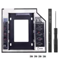 9.5mm SATA 2nd HDD SSD Hard Drive Caddy Universal Laptop CD DVD-ROM. 
