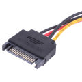 SATA TO IDE Power Cable 15 Pin SATA Male to Molex IDE 4 Pin Female Cable Adapter. 