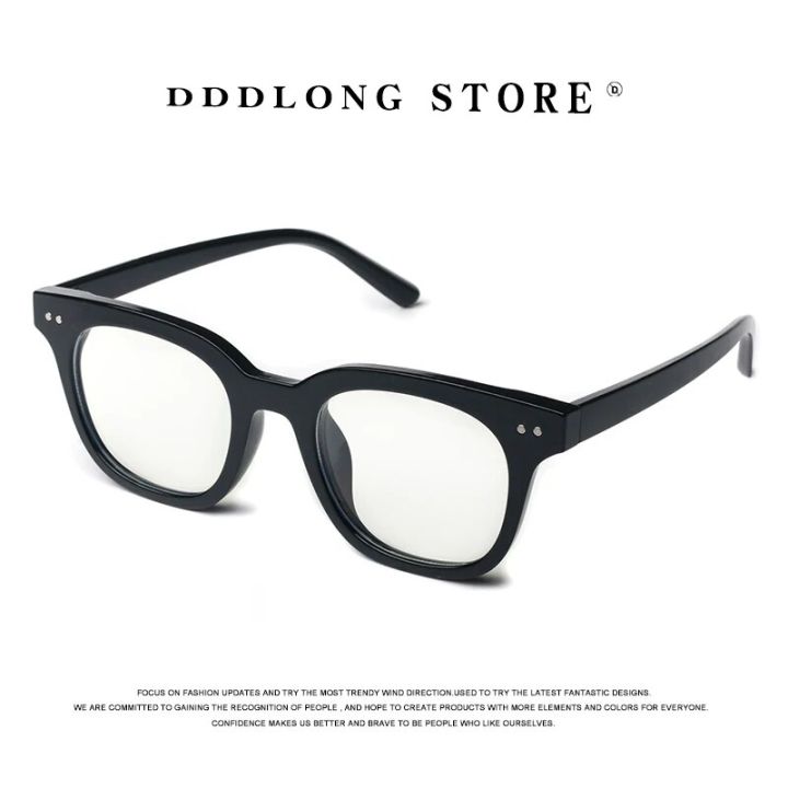 DDDLONG Anti Blue Light Square Glasses Prescription Eyeglasses Frame For Men Women Optical Lens Can Replaceable Eyewear D393