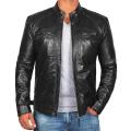Plus Size Jacket S-5XL Men's Autumn Winter Leather Jacket Casual Stand Collar Motorcycle Biker Coat Zip Up Outwear. 
