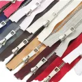 40-80cm (15-31 inch ) Metal Open-End Zip Zipper 5# For Apparel Outerwear Tailor Sewing Crafts Alloy Zippers Accessories 12 Color. 