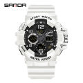 Sanda Men's Watches 50M Waterproof Quartz Wristwatch Sport Military LED Digital Watch for Male Relogios Masculino 3168.