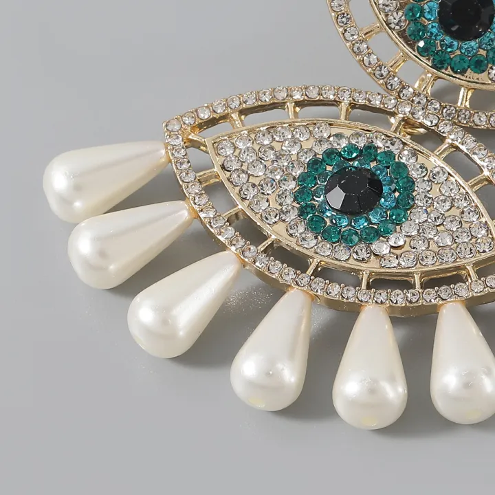 Exaggerated%20Metal%20Rhinestone%20Imitation%20Pearl%20Evil%20Eye%20Earrings%20Castle%20Banquet%20Dangle%20Earrings%20Women's%20Statement%20Accessories%20-%20Image%206