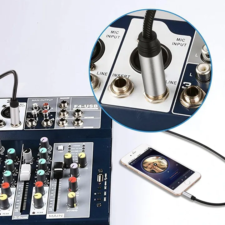 ROWEQPP%203.5mm%20TRS%20To%206.5mm%20TS%20Cable%20Mono%20To%20Stereo%20Interconnect%20Adapter%20Cable%201.5%20Meter%20Compatible%20For%20IPhone%20PC%20Home%20Stereo%20System%20-%20Image%202