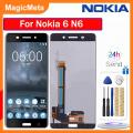 MagicMeta For Nokia 6 N6 TA-1021 LCD Display Touch Screen Digitizer Assembly Replacement Parts For Nokia6 TA-1033 TA-1025 5.5" Screen.