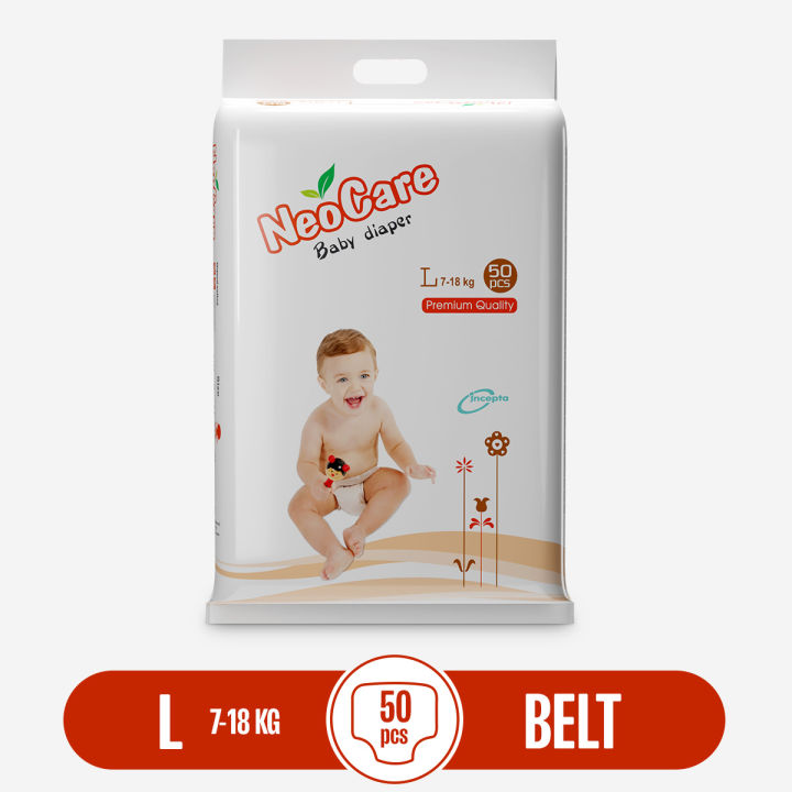 Neocare Belt System Baby Diaper L (7-18 kg) - 50pcs