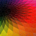 GU 1000 pcs/set Colorful Rainbow Round Geometrical Photo Puzzle Adult Kids DIY Educational Reduce Stress Toy Jigsaw Puzzle Paper.