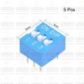 3Pcs 3 Position DIP Switch 2.54mm Pitch Horizontal DIP Switch Three Positions Piano Type Dial DIP Slide Switch For Electronics Circuit PCB. 