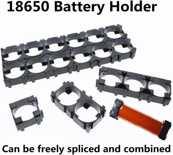 Battery Holder, 18650 Li-ion Battery Stand Cylindrical Cell Battery Storage Case Box Holder Pack Bracket for DIY Fixed Battery 6 Ps