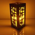 Bamboo Garden Style Wooden Table lamp Yellow - ICTL-045. 