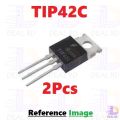 2Pcs China TIP42C TIP42 TIP 42 Transistor PNP 100V 6A 65W 3MHz Darlington Power Transistor Epitaxial Silicon Transistor TO-220 Package. 
