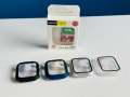 Premium 45mm Tempered Glass Watch Case for Smartwatches - Black/Blue/White.
